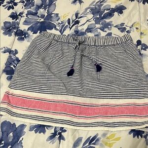 Vineyard Vines Striped Mini Skirt with Tassels